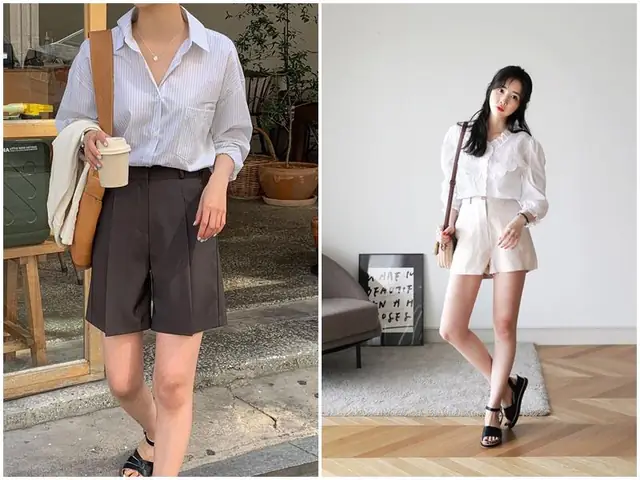 Quần Short Áo Sơ Mi Nữ