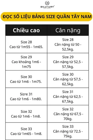 Quần Tây Nam Size 40