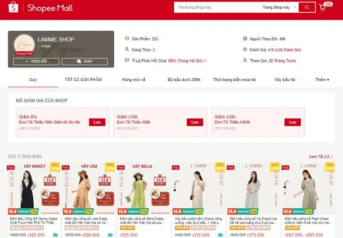 Top 7 Shop Đầm Bầu Công Sở Uy Tín Trên Shopee 2026