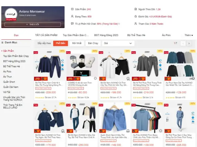 Shop Quần Áo Nam Trên Shopee