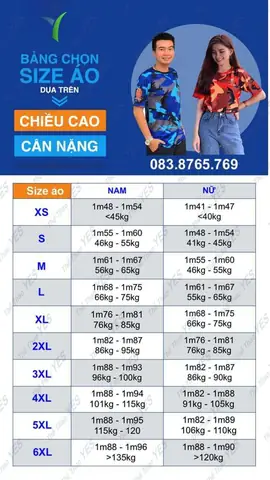 Size Áo Thể Dục Nữ