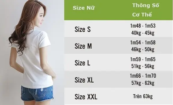 Size M Là Bao Nhiêu Kg Nữ