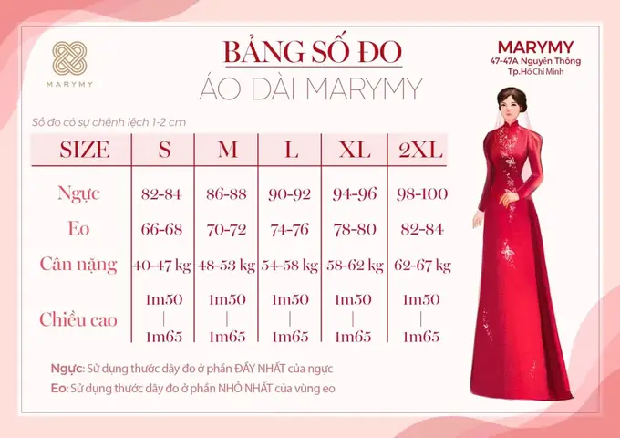Số Đo Áo Dài Size S