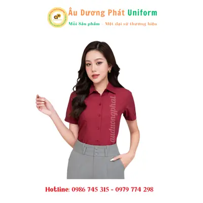 Sơ Mi Đỏ Nữ – Thiết Kế, Chất Liệu Kate, Phong Cách Công Sở