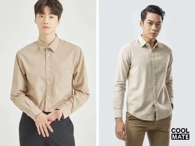 Áo Sơ Mi Nam Màu Be: Kiểu Dáng & Cách Phối Đồ Tinh Tế