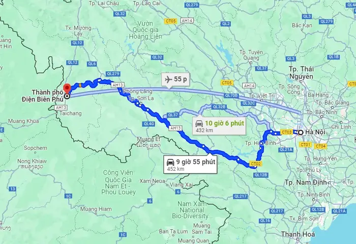 Sơn La Điện Biên Bao Nhiêu Km