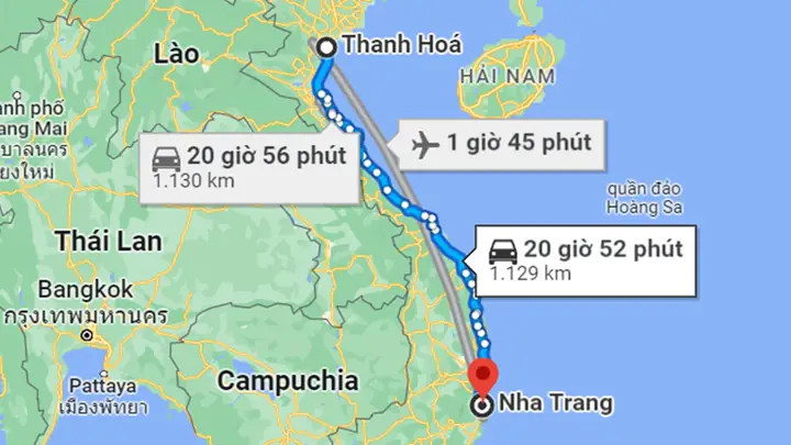 Thanh Hóa Nha Trang Bao Nhiêu Km