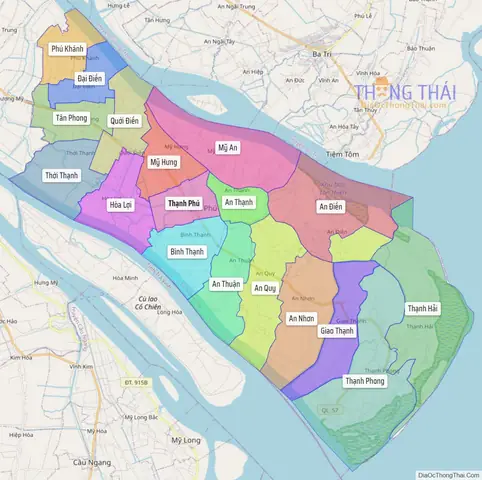 Thạnh Phú Bến Tre Map