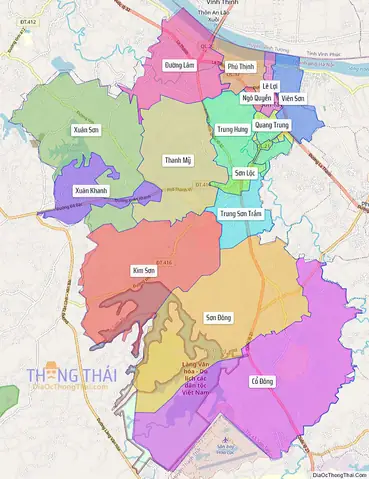 Thị Xã Sơn Tây Map