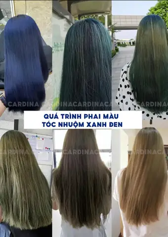 Tóc Đen Ánh Xanh Rêu