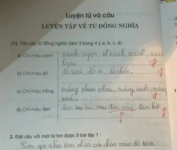 Từ Đồng Nghĩa Chỉ Màu Trắng