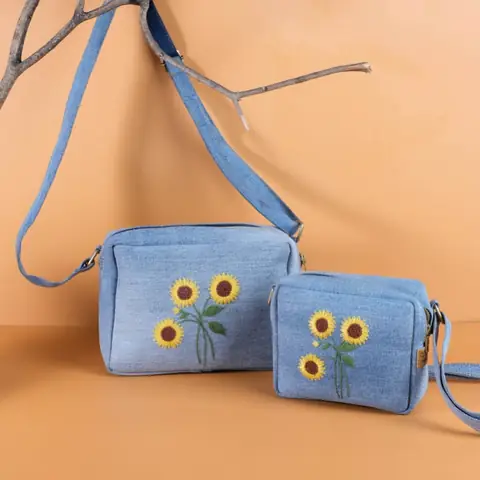 Túi Đeo Chéo Vải Jean
