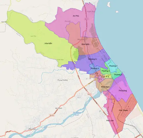 Tuy Hòa Phú Yên Map