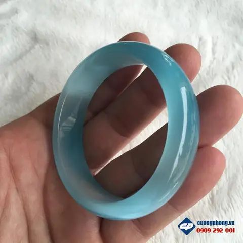 Vòng Tay Đá Mắt Mèo Xanh