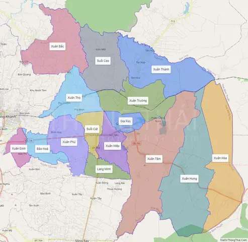 Xuân Lộc Đồng Nai Map